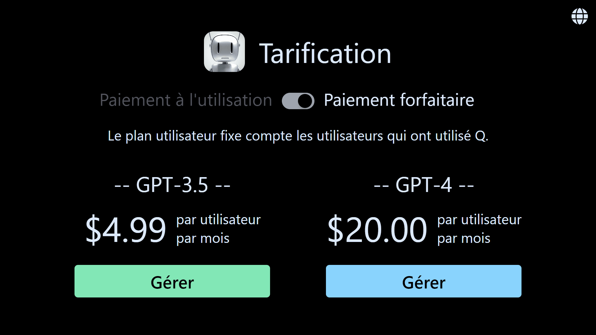 Le Plan Fixe GPT-3.5 est maintenant à $4.99/siège/mois!