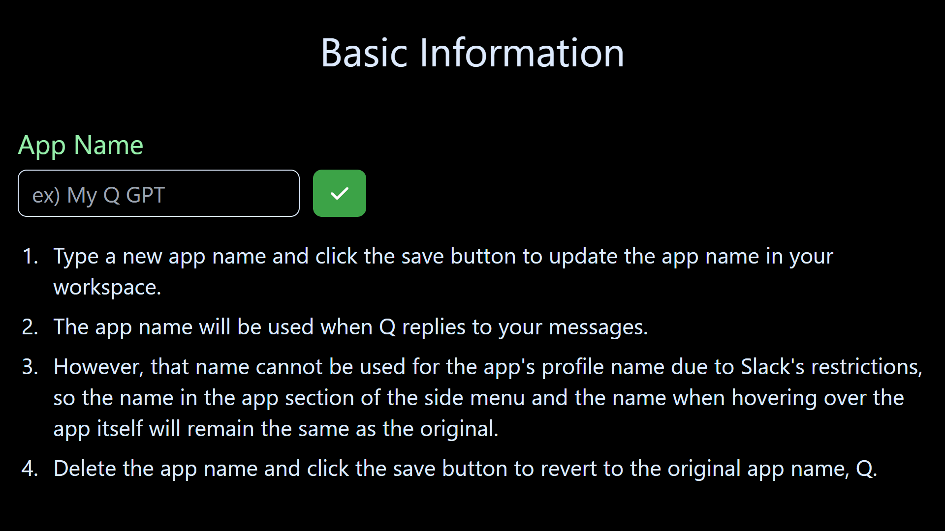 Custom App Name