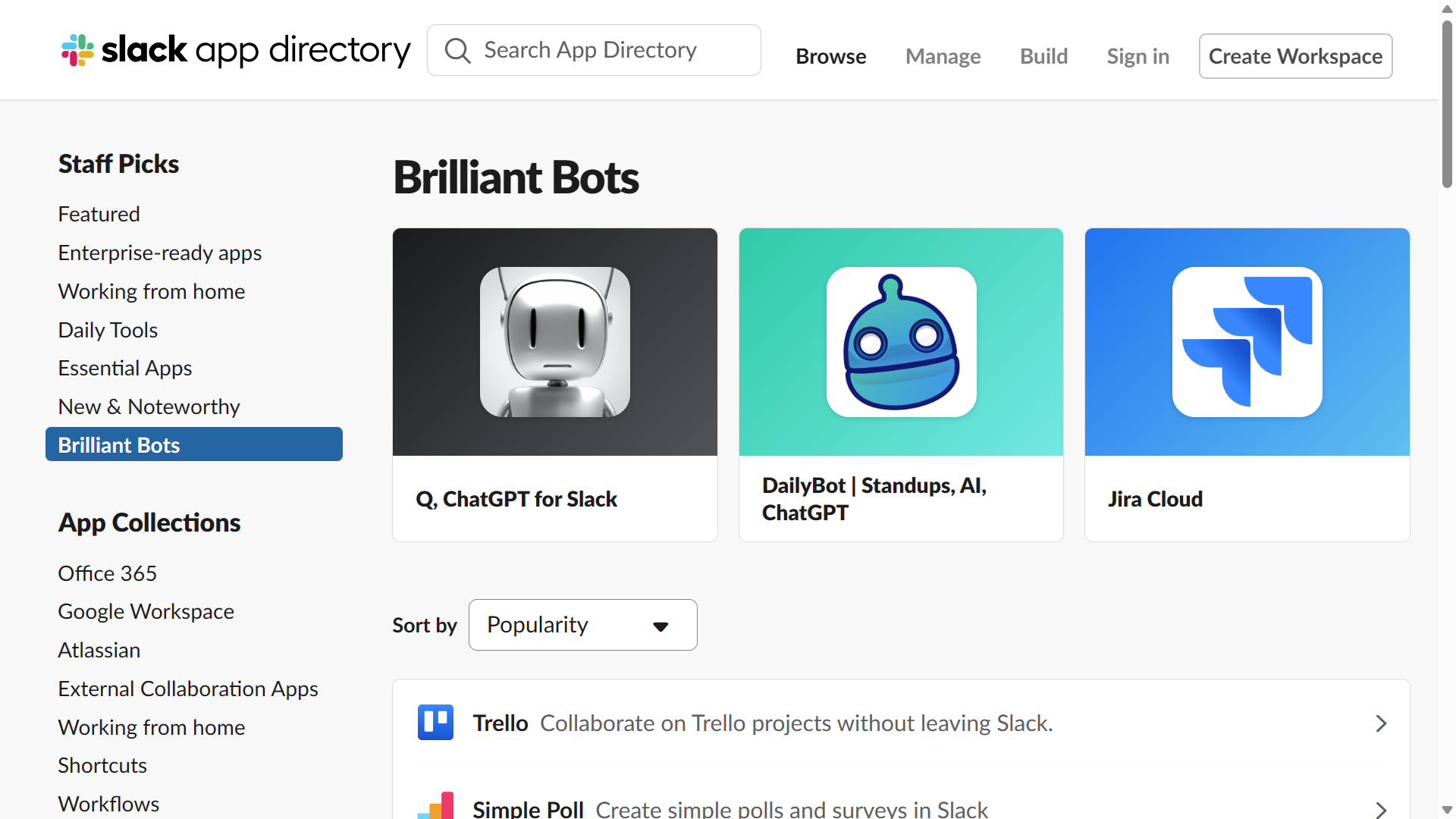 Q Top-Featured on Slack App Directory