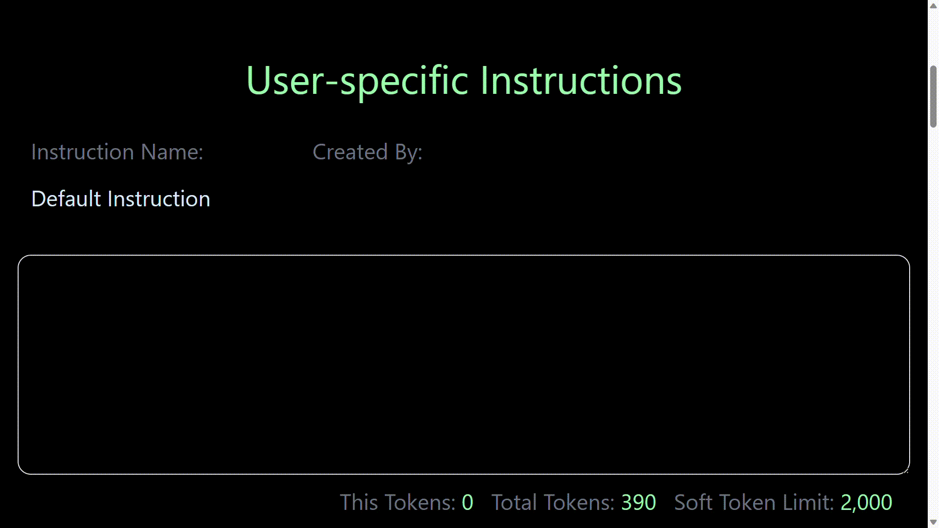 User-specific Instruction